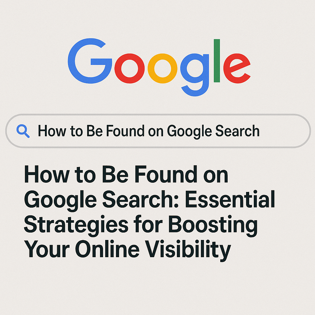 How to Be Found on Google Search infographic with SEO strategy tips