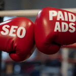 "SEO vs Paid Ads comparison for long-term business growth strategy"