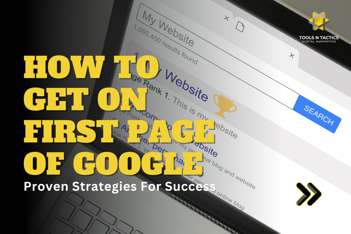 how to get on first page of Google SEO strategy 2025