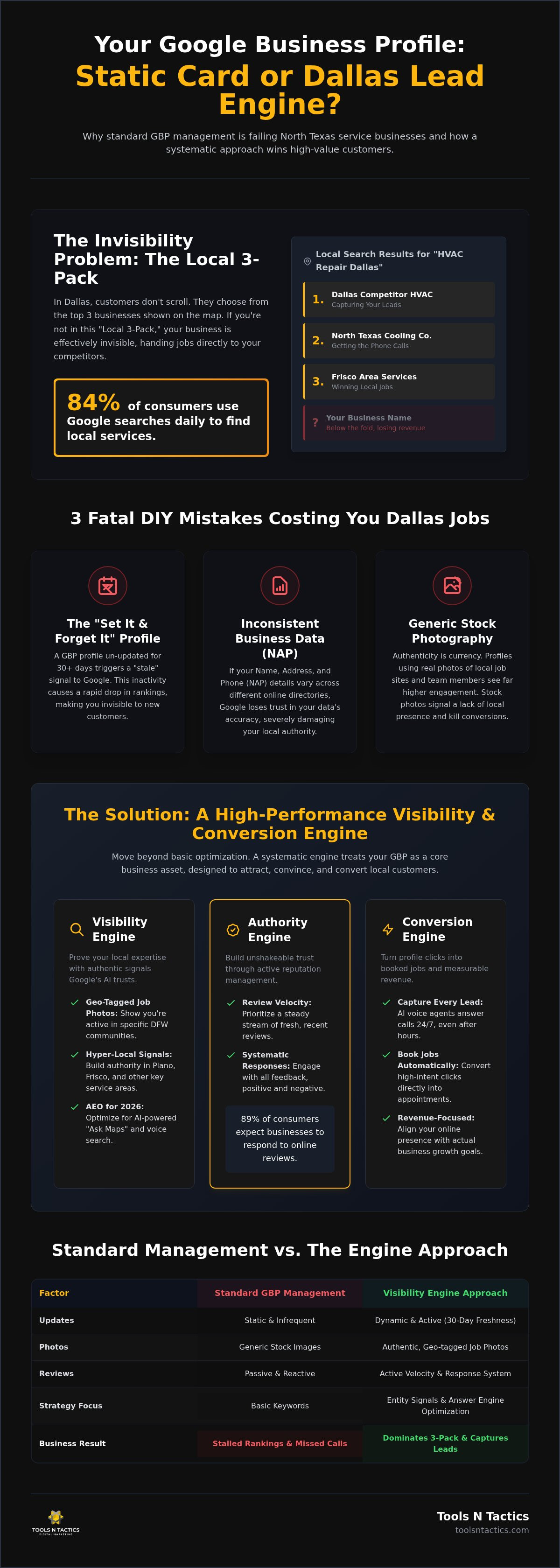 Why Your Dallas Google Business Profile Isn't Generating Booked Jobs